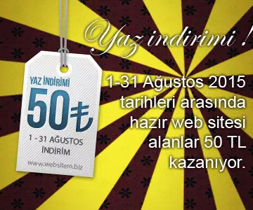 50 TL Yaz İndirimi