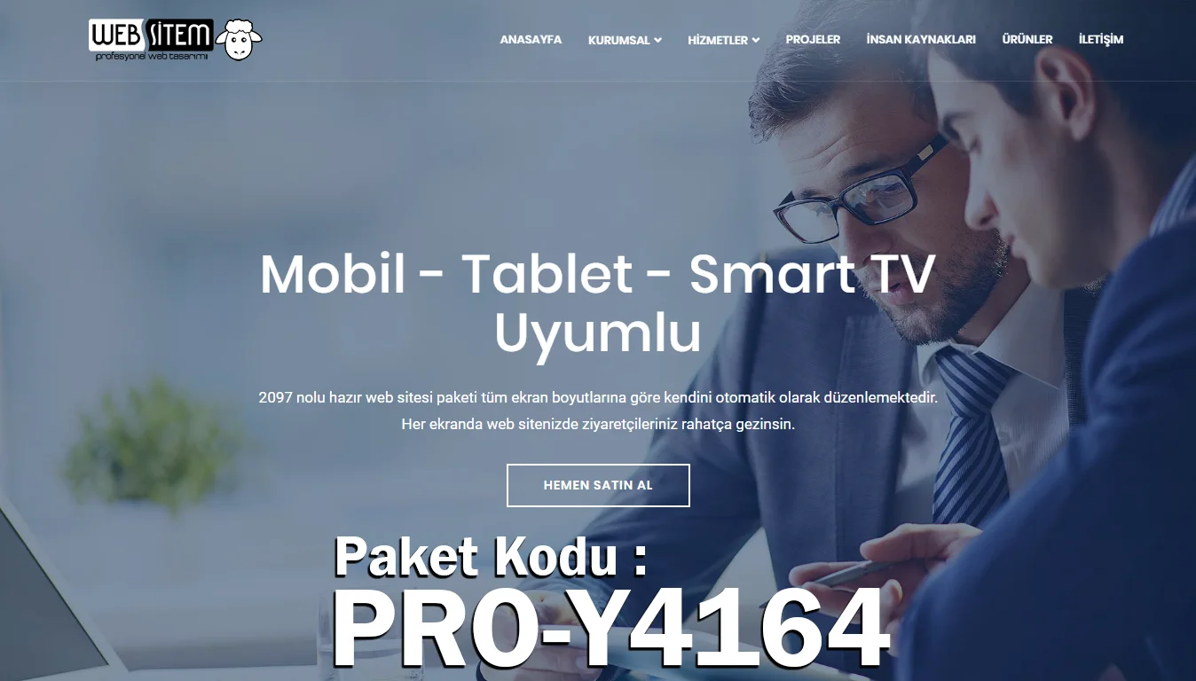 Örnek hazır web sitesi paketlerimizden birisi